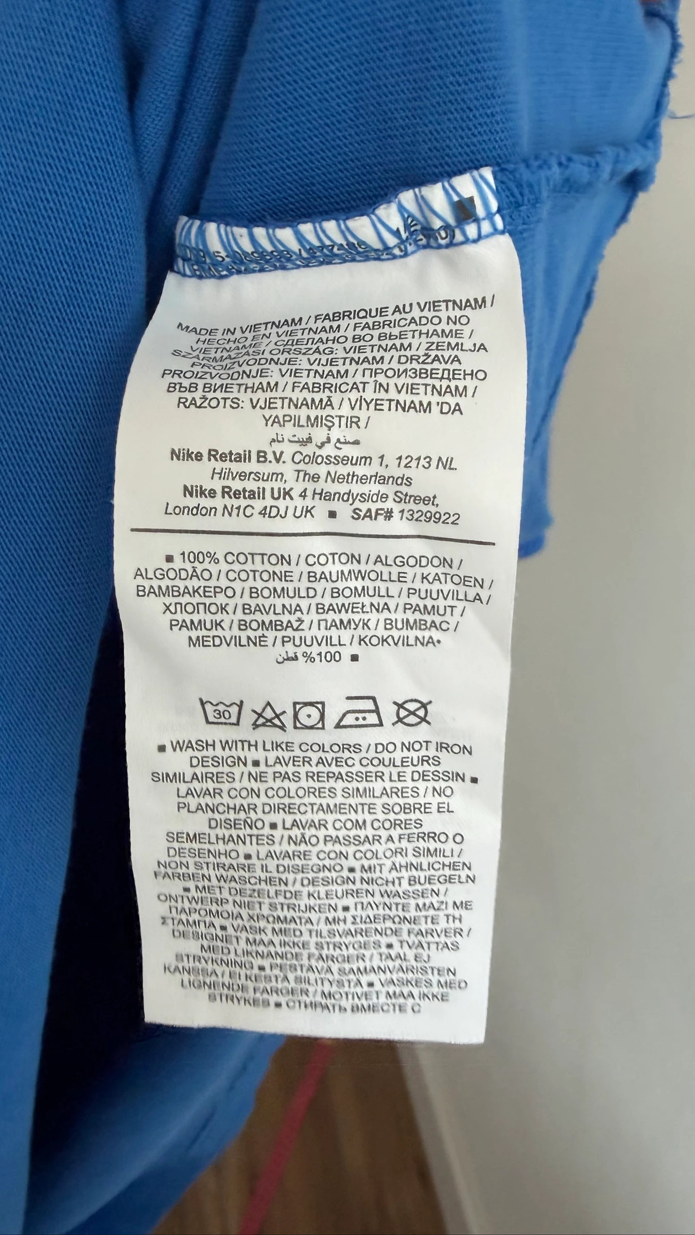 Camiseta Jordan azul com logo Jumpman – tamanho G – photo 6